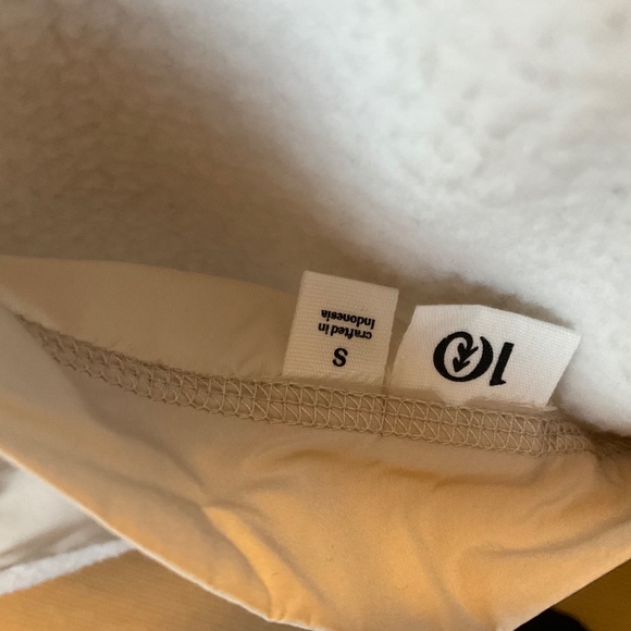 Tentree Women’s Quilted Jacket Reversible Bomber in Pale Oak Vintage White Sz S - Picture 11 of 16